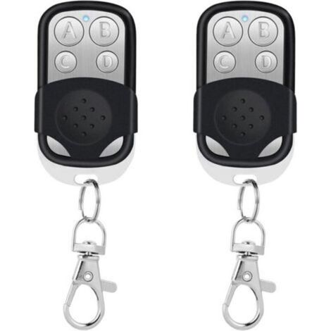 Universal garage door remote control, pack of 2. Universal wireless garage door remote control, compatible with 433.92 MHz frequency (rolling code), 4 buttons, for garage doors (1/5)