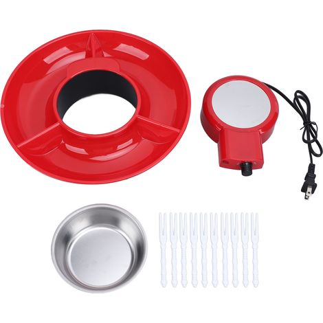 Ensemble de marmite à fondue électrique avec 10 fourchettes, 2 vitesses, 25W, petit fondant le chocolat, pour fête, mariage, cadeau, Date, prise US, 110V (1/5)