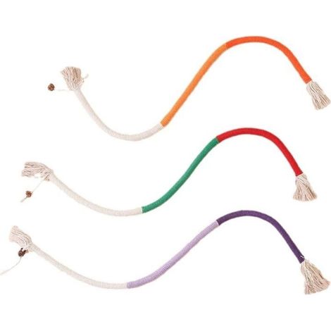Lot de 3 jouets à remplir d'herbe à chat naturelle pour le nettoyage des dents des chatons, sans danger pour l'hygiène dentaire, adaptés aux chatons d'intérieur, 70 cm