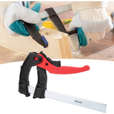 Outil à main pour le travail du bois : serre-joints à cliquet à fixation rapide, clips de barre, accessoire de menuiserie. (1/5)