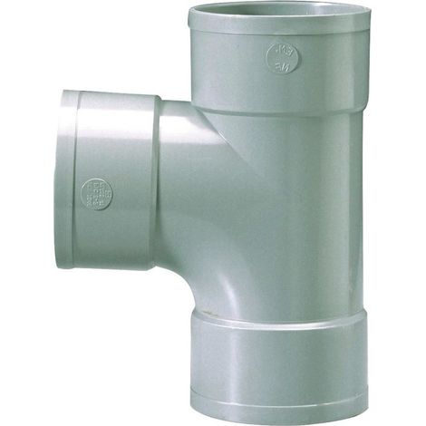 PVC-Verbindung T-Stück grau - Weiblich - Ø 63 mm - Dreifache Steckverbindung - Girpi