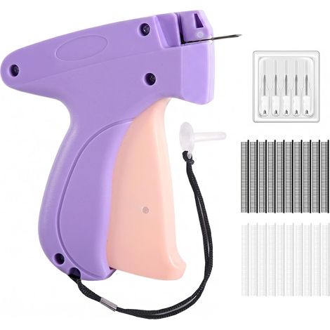 Pistolet d'étiquetage pour vêtements, étiqueteuse de vêtements, avec 5 aiguilles, 2000 aiguilles en plastique, convient pour les manches courtes (1/5)