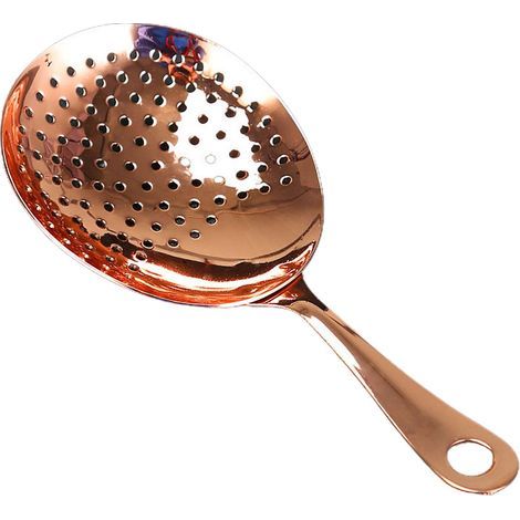 Passoire professionnelle Julep Comfort Grate en acier inoxydable 304 avec poignée ergonomique, cuillère à cocktail, ustensile de cuisine (or rose)-AquaForge (1/5)