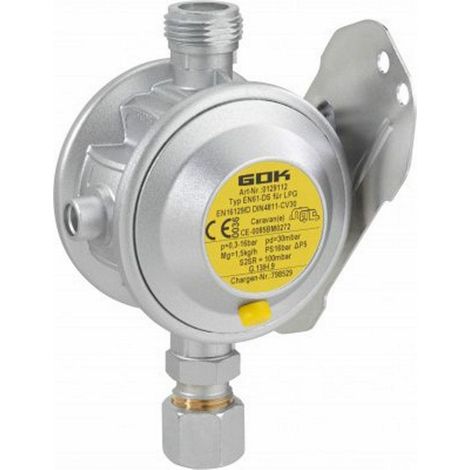 Regolatore a parete 30mbar per GPL diam.10 mm