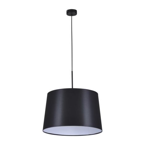 Lampada a sospensione Kaja Remi nera tessuto Ø45 E27
