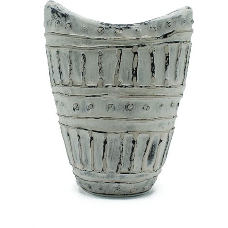 Vase en Forme de Col Large - Crème 22cm- Vendu par 1 (1/4)