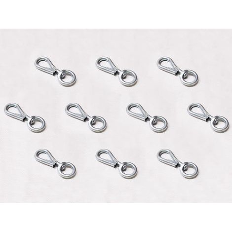 X10 2" Zinc Plated Swivel Spring Snap Hooks - Eye Gate Clip (1/2)
