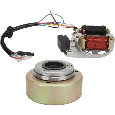 Kit rotor magnétique stator volant pour moteur 110CC 125CC, compatible moto trail PIT PRO et dirt bike (1/5)