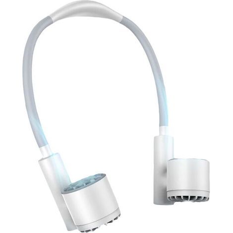 Ventilateur de Cou Portable Rechargeable par USB, Ventilateur de Cou Suspendu à 3 Vitesses, Idéal pour les Voyages et le Sport