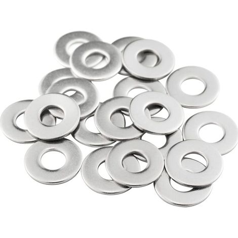 Rondelles Metal M8, Rondelles Plates 20 Pièces, Rondelle Inox M8 x 20mm, Rondelle en 304 Acier Inoxydable, Penny Rondelles pour Vis et écrous (1/3)