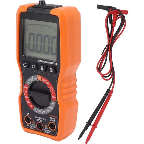 Multimètre numérique Ohmmètre Voltmètre Testeur Ampèremètre Ohm Volt Amp pour Mesurer Tension Courant Résistance (1/5)