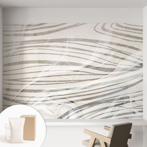 Carta Da Parati - Murale Alla Moda Decorazione - Camera Da Letto - Con Colla Gratuita Linee ondulate 152x104 cm (1/5)