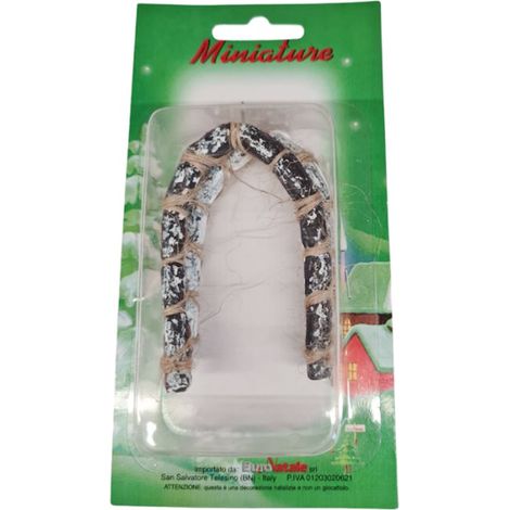Set 2 salsicce per cucina o macelleria del presepe in miniatura 7 cm