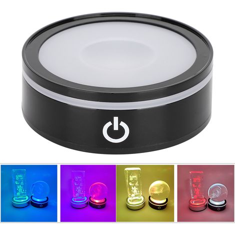 Base Sphère LED Multicolore pour Voiture - Éclairage d'Ambiance Tactile, Gravure 3D, Fonctions Multiples, Lumière Blanche et Colorée (1/5)