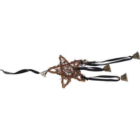 Carillon à Vent en Rotin avec Étoile à Cinq Branches - Décoration Murale pour Maison et Mariages (1/5)