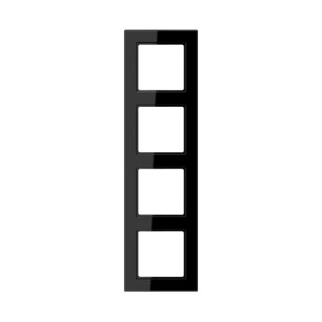 Jung Marco 4 veces, A CREATION, duroplástico, negro, montaje vertical y horizontal AC 584 SW