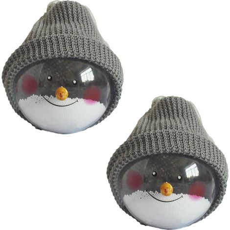 Boule De Décoration De Noël - Bonhomme De Neige - En Pvc - Pour Arbre De Noël - Lot De 6 (1/5)