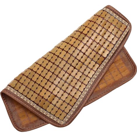 Coussin de siège rafraîchissant en fibre de bambou, compatible avec les canapés et les chaises de bureau, design antidérapant jaune, 1 pièce par paquet. (1/5)