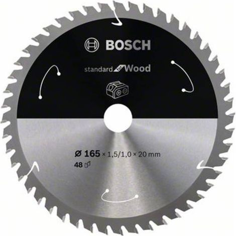 Amica – Lame de scie circulaire 165mm 48 dents – 2608837687 – Pour bois dur – Alésage 20mm – Coupe nette sans éclat (1/10)