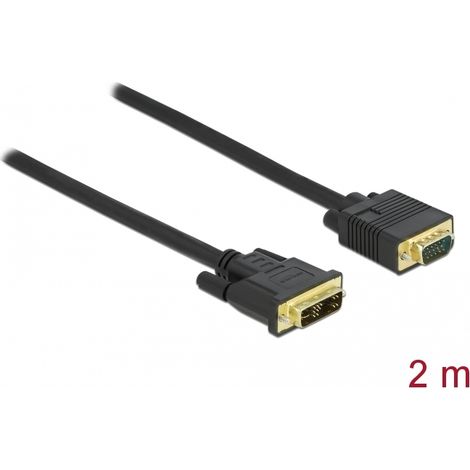 Delock Cable DVI 12+5 macho a VGA macho 2 m