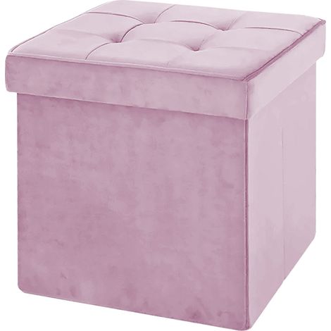 Pouf Contenitore In Velluto Quadrato Moderno Panca Cassapanca Soggiorno Panchina Per Ingresso Scarpiera Sgabello Panca Moderna RosaAntico (1/5)