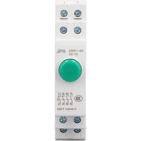 Interrupteur à Bouton-poussoir sur Rail Din 230 V AC 2NO 2NC pour Système de Commande électrique de Contacteur de Démarreur Magnétique – Installation Compacte et Facile (GREEN) (1/5)