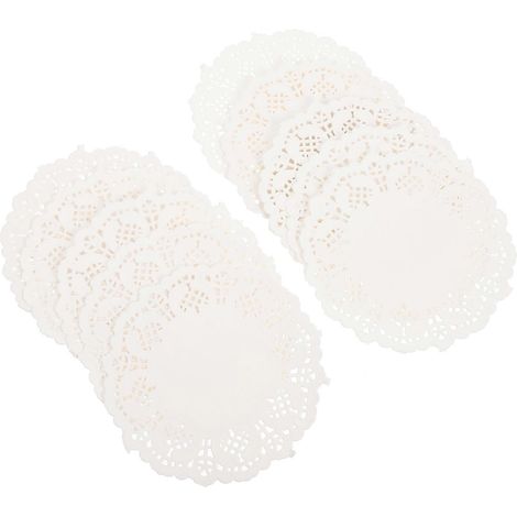 Napperons en papier blanc absorbant l'huile pour gâteaux, 100 pièces, pour fêtes (1/5)
