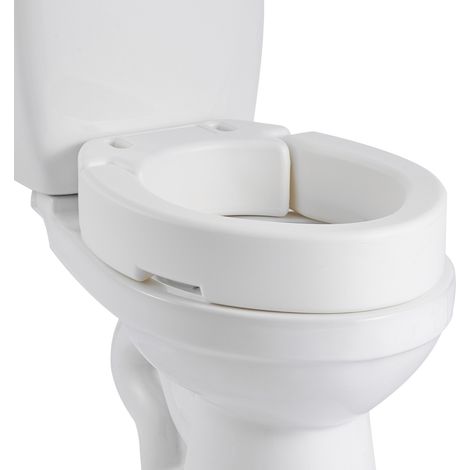 VEVOR Sedile WC Rialzato da Bagno Capacita di Carico 136 kg con Altezza di Sollevamento di 88,9 mm, Sedile WC Rialzato Universale con Apertura Allargata per Anziani, Tazze WC Allungate