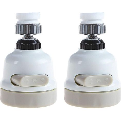 2 Pcs Tête Mobile Ajustable pour et Tête de et Mobile 360 Degrés Économie d'eau Anti Splash Filtre Réglable Aérateur Diffuseur Pulvérisateur (1/4)