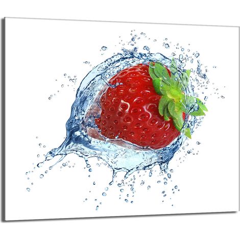 protège-plaque de cuisson en verre 60x52 Fraise (1/5)