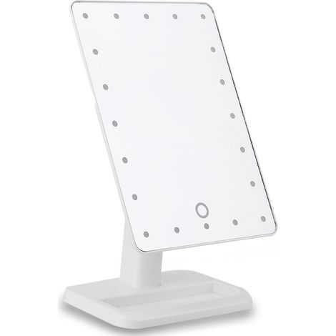 Kosmetikspiegel mit LED-Beleuchtung – Weiß (1/5)