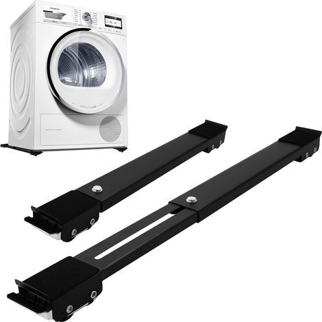 Support Machine a Laver avec 24 Roues,Socle Lave Linge Réglable 45 cm-70cm pour sèche-linge,Réfrigérateur-Noir (1/5)