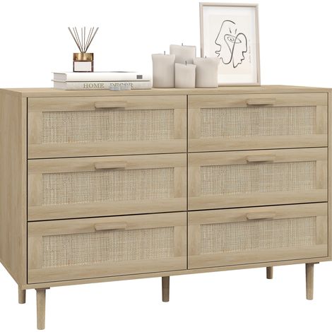 Commode 6 tiroirs bohème ESTEBAN bois (1/5)