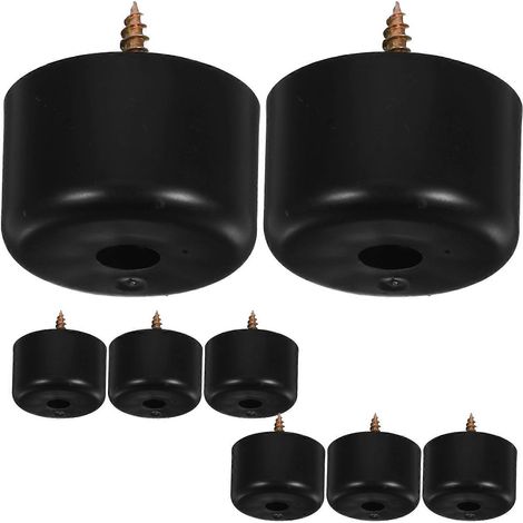 8 Pieds de meubles en plastique : Pieds de remplacement ronds pour canapé avec base antidérapante, adaptés aux armoires, canapés, chaises, tables d'appoint, faciles à installer et à déplacer. (1/5)