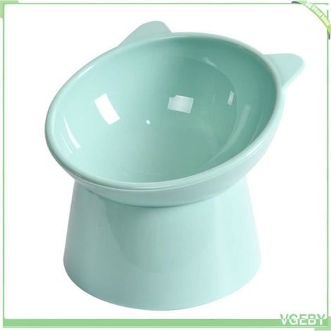 Gamelle pour Chat - V GEBY - Surélevée Inclinée - Antidérapante - Vert - Petit Animal (1/4)