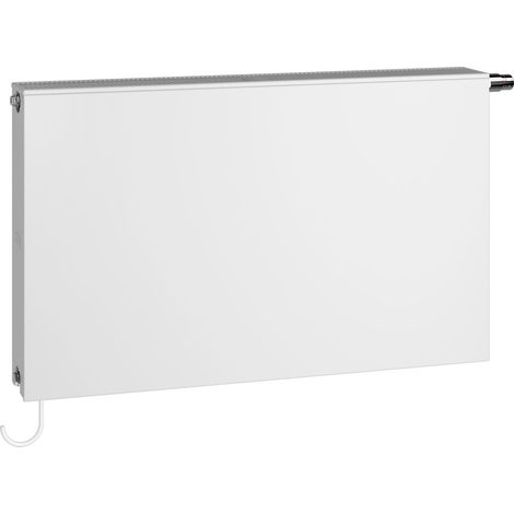 Kermi x-flair Radiatore a valvola per pompa di calore Attacco centrale Plan Vplus Tipo 22 605x605mm Posizione valvola sinistra PTP2L0600601L1K