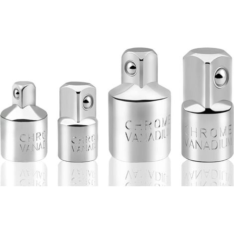 4-teiliges Steckschlüssel-Adapter-Set, Ratschen-Steckschlüssel-Reduzieradapter, 1/2 Zoll auf 3/8 Zoll, 3/8 Zoll auf 1/2 Zoll, 1/4 Zoll auf 3/8 Zoll, 3/8 Zoll auf 1/4 Zoll, Steckschlüssel-Adapter-Ratsc (1/4)