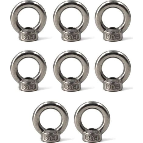 8PCS M6 Bague de levage en acier inoxydable 304 avec filetage (1/5)