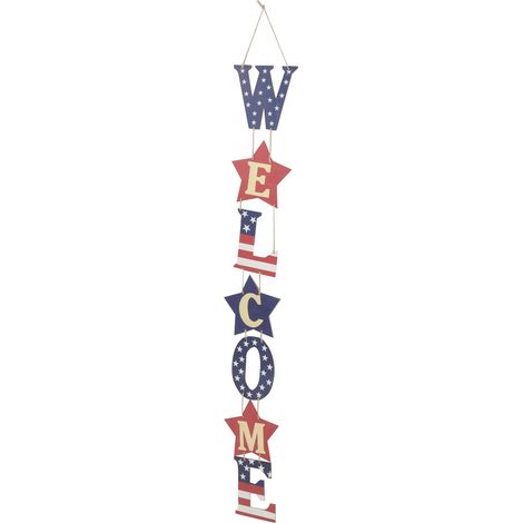 Ornements décoratifs en bois à suspendre à une porte pour la fête de l'Indépendance, pour la décoration de la maison ou de la vitrine d'un magasin.