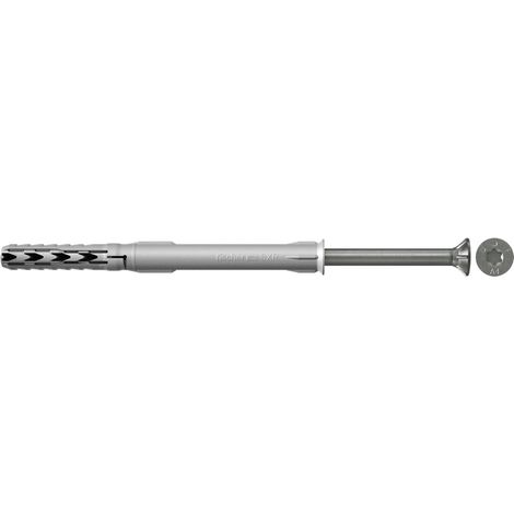 Fischer 50x tasselli a gambo lungo SXR 10 x 140 mm T con vite di sicurezza acciaio inossidabile A4 - 46279