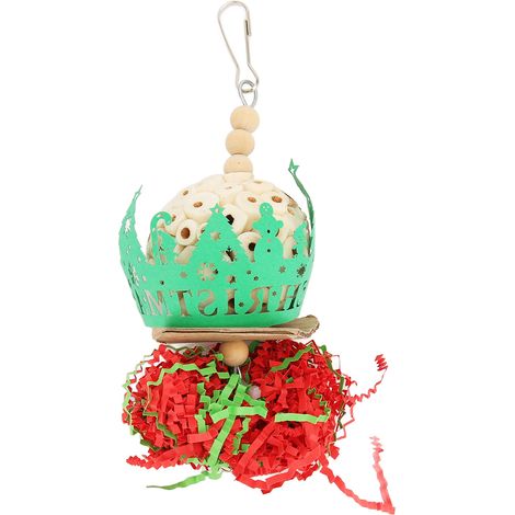 Jouet de déchiquetage de perroquet, boules de Sola de noël, jouets suspendus pour oiseaux, perruche calopsitte, Conure (1/5)