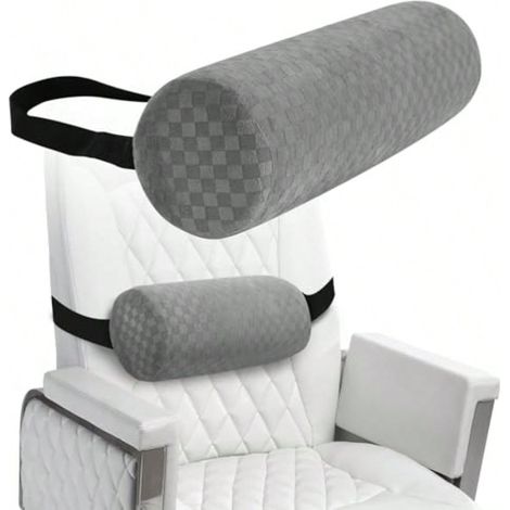 Oreille dorsale pour soutien lombaire, coussin mousse pour bas du dos, avec taie et sangle améliorée, pour chaise de bureau ou siège de voiture (1/4)