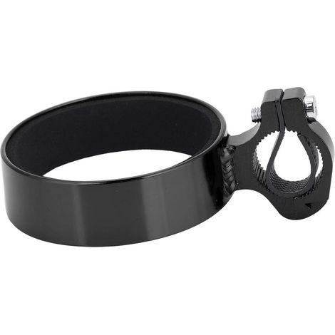 Porte-gobelet en métal noir pour vélo/voiture avec pince, équipé d'une pince réglable, adapté pour fixer des bouteilles et des gobelets au guidon, aux tubes du cadre et aux supports de voiture (1/5)