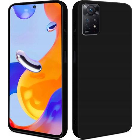 Étui pour REDMI NOTE 11 PRO 5G Noir mat en silicone fin + verre (1/5)