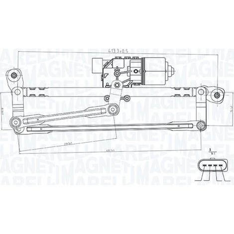Système de nettoyage des vitres Magneti Marelli 064351737010 SEAT 5C6955113A