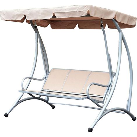 Housse supérieure de siège pivotante étanche, protection anti-poussière durable et résistante à la pluie pour l'extérieur, beige (1/5)
