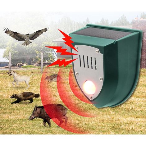 Solarbetriebenes Alarmsystem mit Ton, Licht, Bewegungsmelder, 110 dB akustischem Alarm, Blitzwarnung und Stroboskoplicht für Bauernhöfe und Villen (1/5)