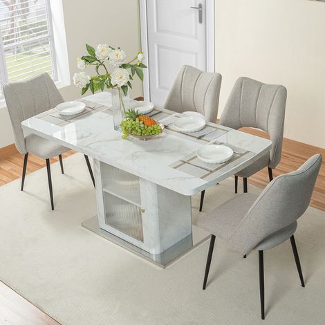 Table à langer avec commode 82 x 50 x 100 cm en MDF blanc 2 en 1 - CHICFURN (1/5)
