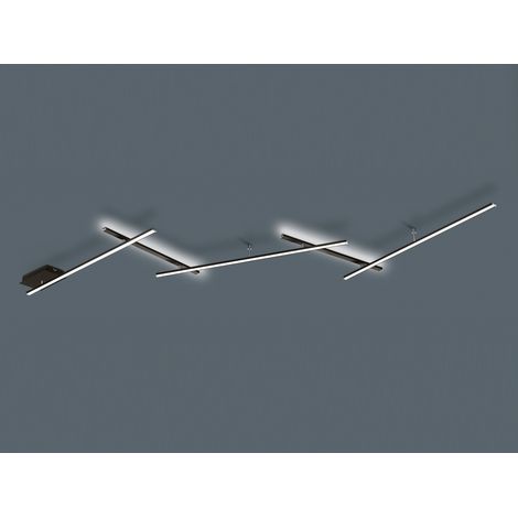 LED Deckenschiene INDIRA Schwarz schwenkbar, Breite bis 245cm (1/5)