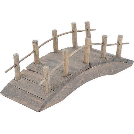 Pont en arc de bois miniature, décoration pour maison miniature-15.00X5.00X5.00CM (1/4)